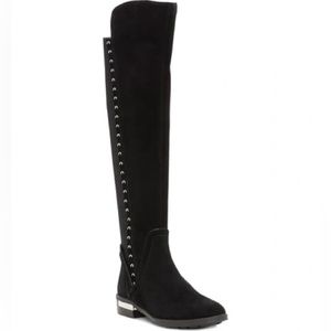 Womens Vince Camuto Pardonal Over The Knee Boots, Black suede - 6.5